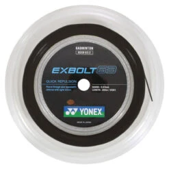 Yonex Exbolt 63 0.63mm Badminton 200M Reel -Ball Sports Store yonex exbolt 63 0 63mm badminton 200m reel black 33731 82845.1698772696