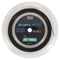 Yonex Exbolt 65 0.65mm Badminton 200M Reel -Ball Sports Store yonex exbolt 65 0 65mm badminton 200m reel black 76624 95697.1698773268